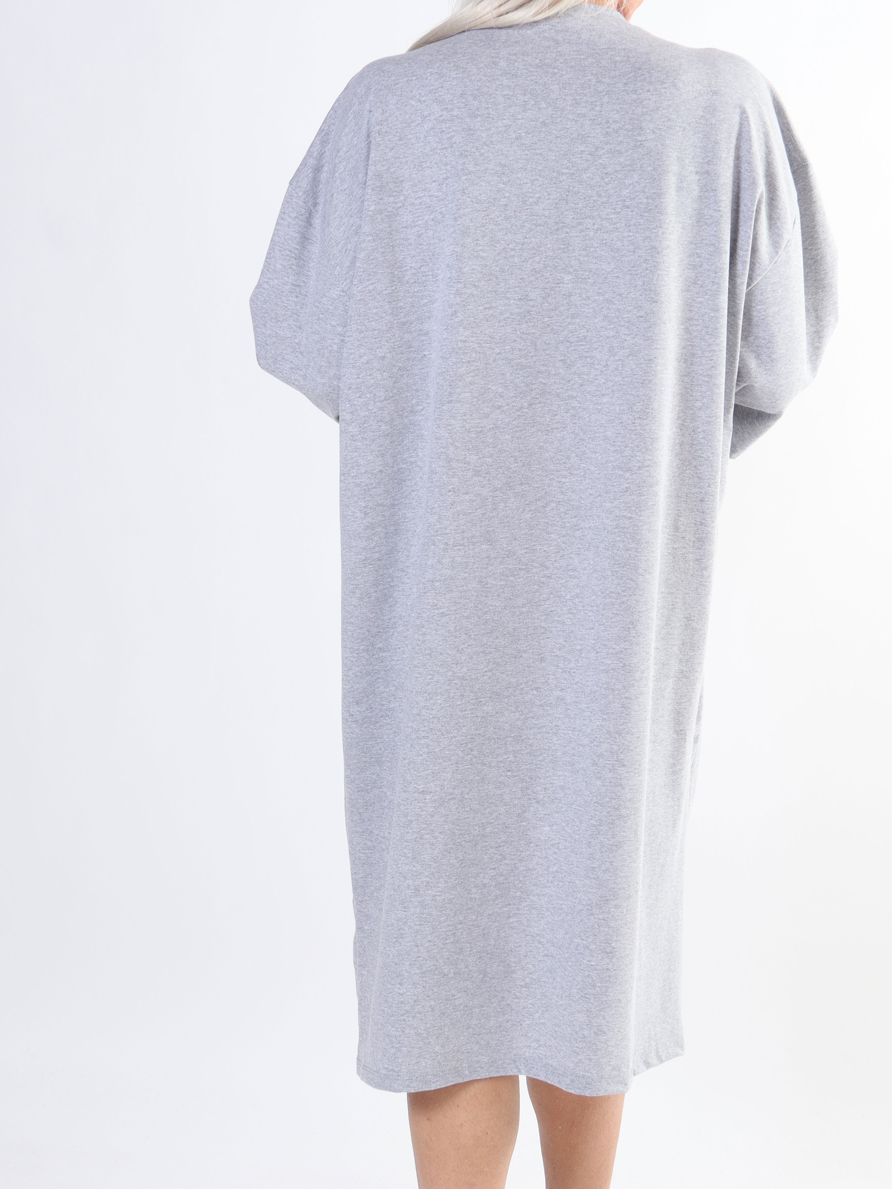 Love - T-shirtklänning i bomull med text och hjärtan